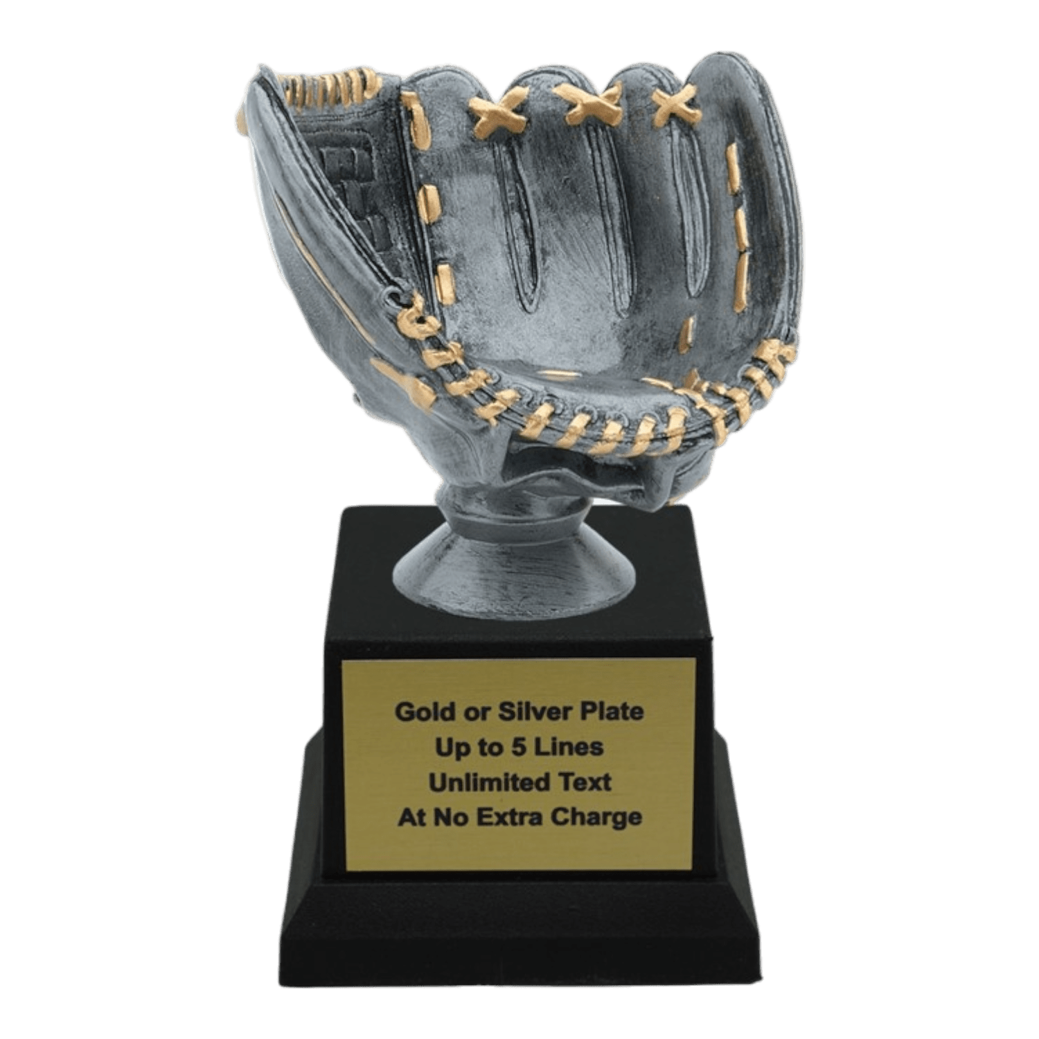 Trophée Gant De Baseball En Résine Argenté - Gravure Gratuite, Expédition Rapide (1 Jour Ouvré)