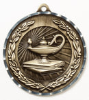 2MDC4 Diamond Cut Series Lamp of Knowledge Themed Medal