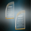 1SAS Gold Self Standing Wave Series Acrylic Award