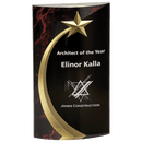 1SHS Red Marble Shooting Star Round Series Acrylic Award