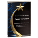 1SHS Blue Marble Shooting Star Square Series Acrylic Award