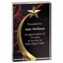 1SHS Red Marble Shooting Star Square Series Acrylic Award