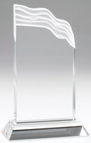 2CRY40X Triple Edge Wave Crystal Award