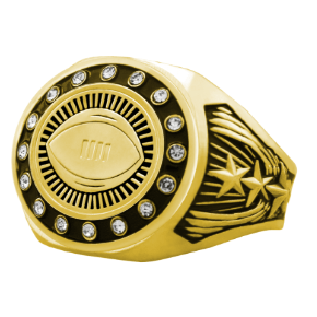 12 Stone Football Championship Ring - AndersonTrophy.com