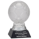 1SBG Series Crystal Soccer Ball Award on Marble Base - Anderson Trophy Co.