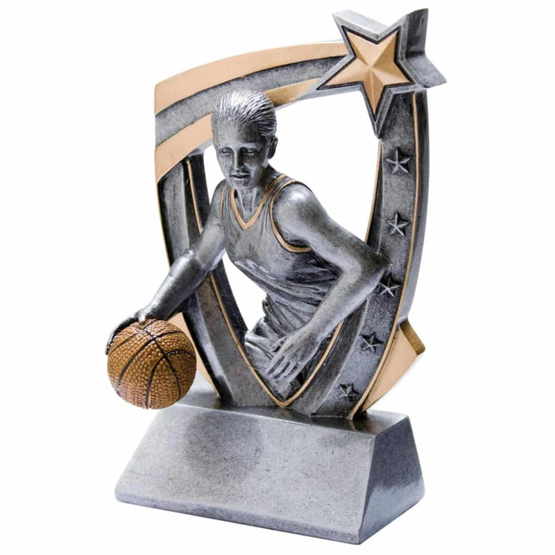 3D Star Series Basketball Resin Trophy - Anderson Trophy Co.