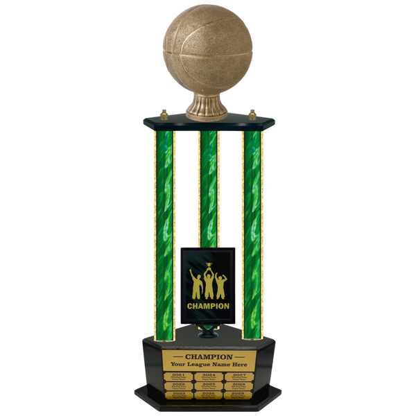 Premium Custom Perpetual Basketball Trophy - Type 3P003/P38B Series 3RA702AG