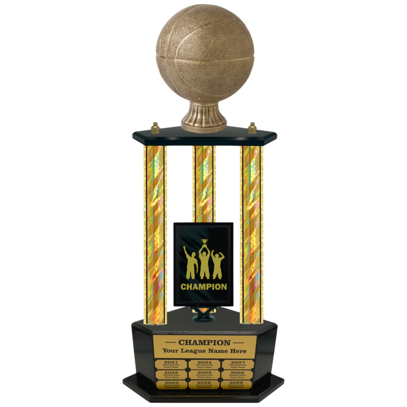 Premium Custom Perpetual Basketball Trophy - Type 3P003/P38B Series 3RA702AG