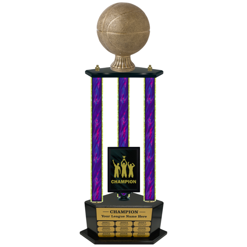 Premium Custom Perpetual Basketball Trophy - Type 3P003/P38B Series 3RA702AG