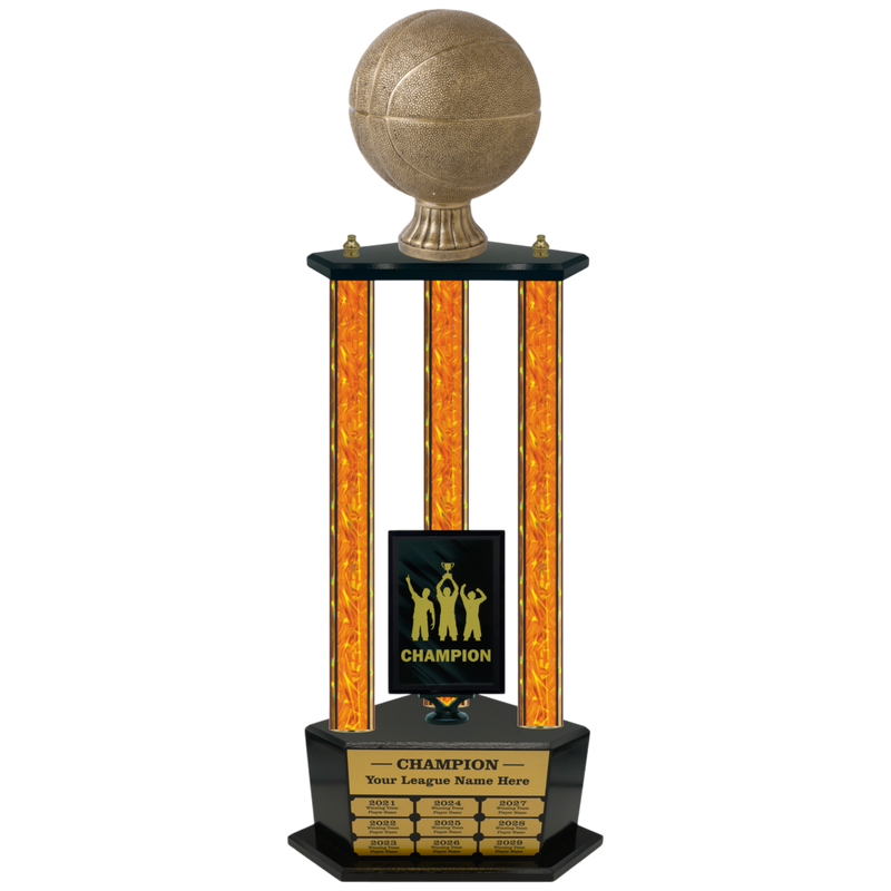 Premium Custom Perpetual Basketball Trophy - Type 3P003/P38B Series 3RA702AG