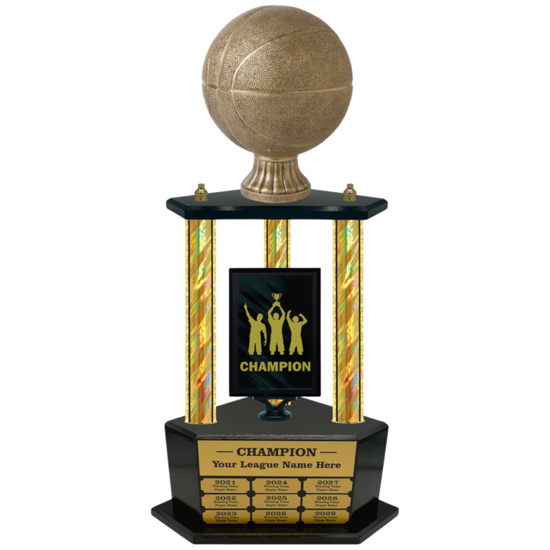 Premium Custom Perpetual Basketball Trophy - Type 3P003/P38B Series 3RA702AG