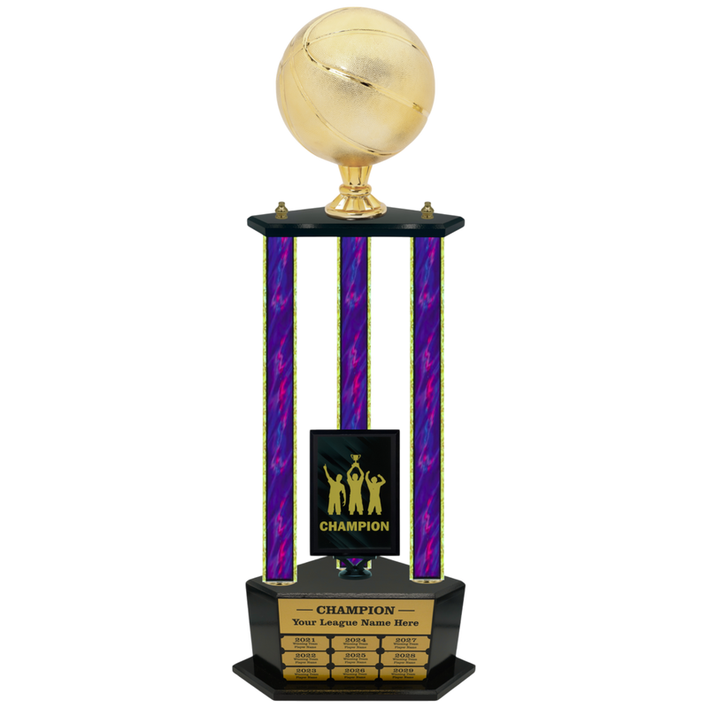 Premium Custom Perpetual Basketball Trophy - Type 3P003/P38B Series 2RG3103