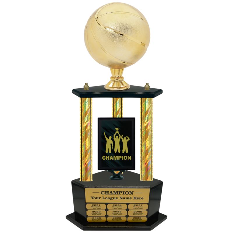 Premium Custom Perpetual Basketball Trophy - Type 3P003/P38B Series 2RG3103