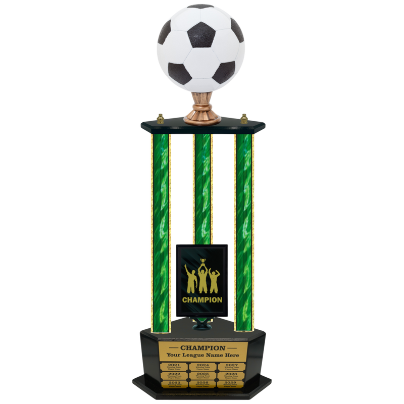 Premium Custom Perpetual Soccer Trophy - Type 3P003/P38B Series 2RG3013