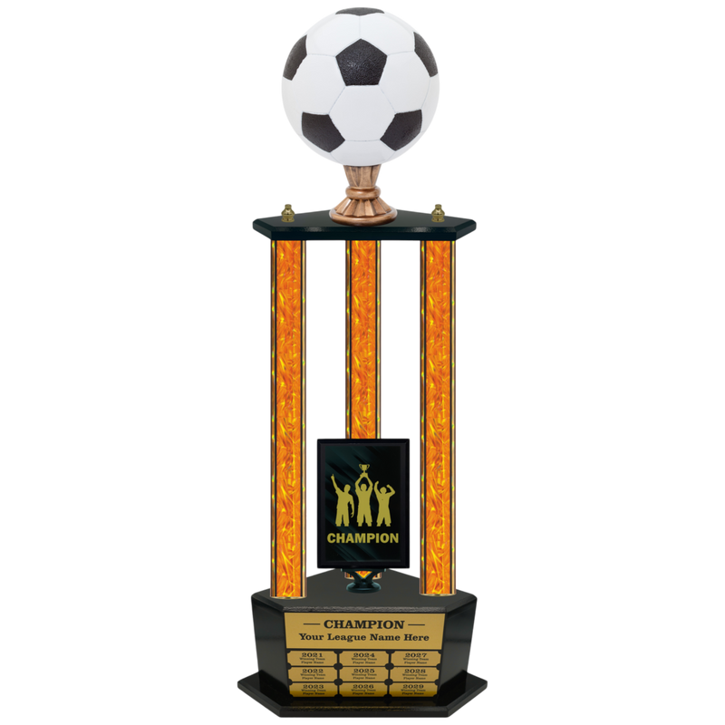 Premium Custom Perpetual Soccer Trophy - Type 3P003/P38B Series 2RG3013