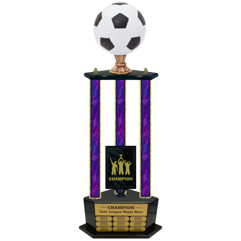 Premium Custom Perpetual Soccer Trophy - Type 3P003/P38B Series 2RG3013