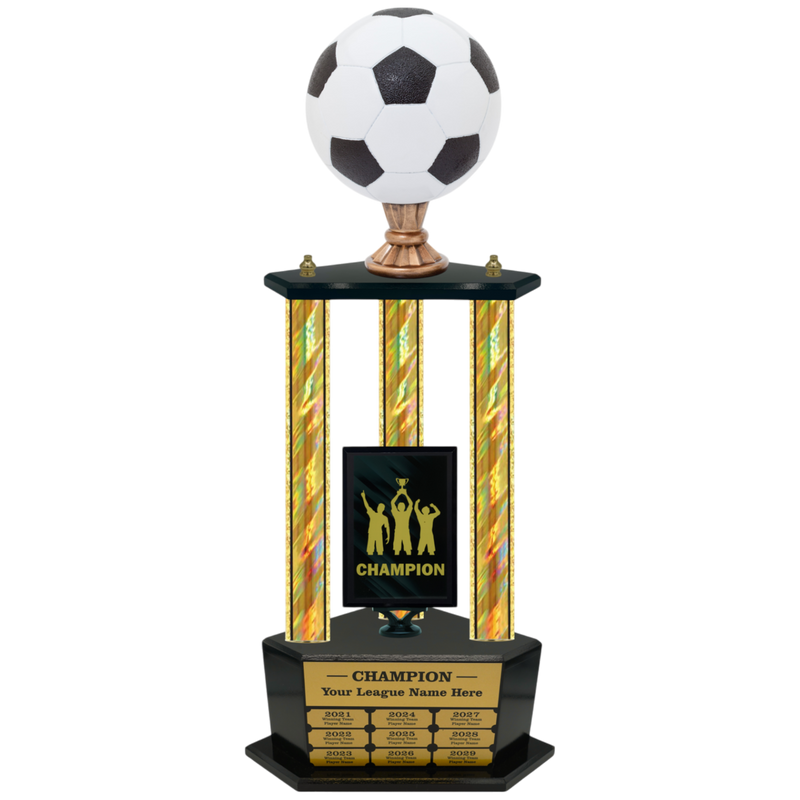 Premium Custom Perpetual Soccer Trophy - Type 3P003/P38B Series 2RG3013