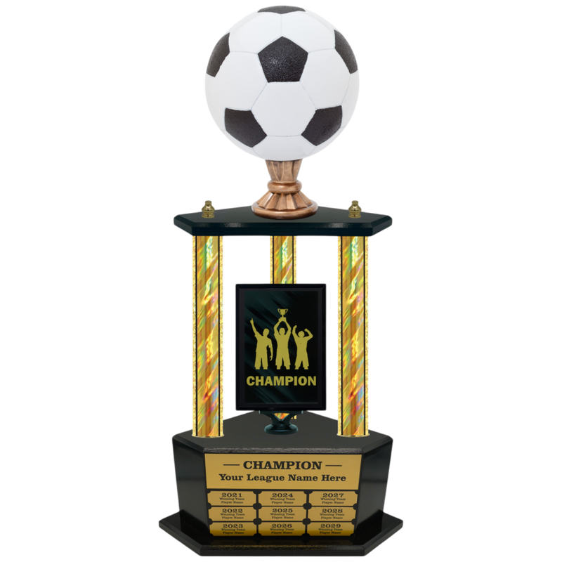 Premium Custom Perpetual Soccer Trophy - Type 3P003/P38B Series 2RG3013