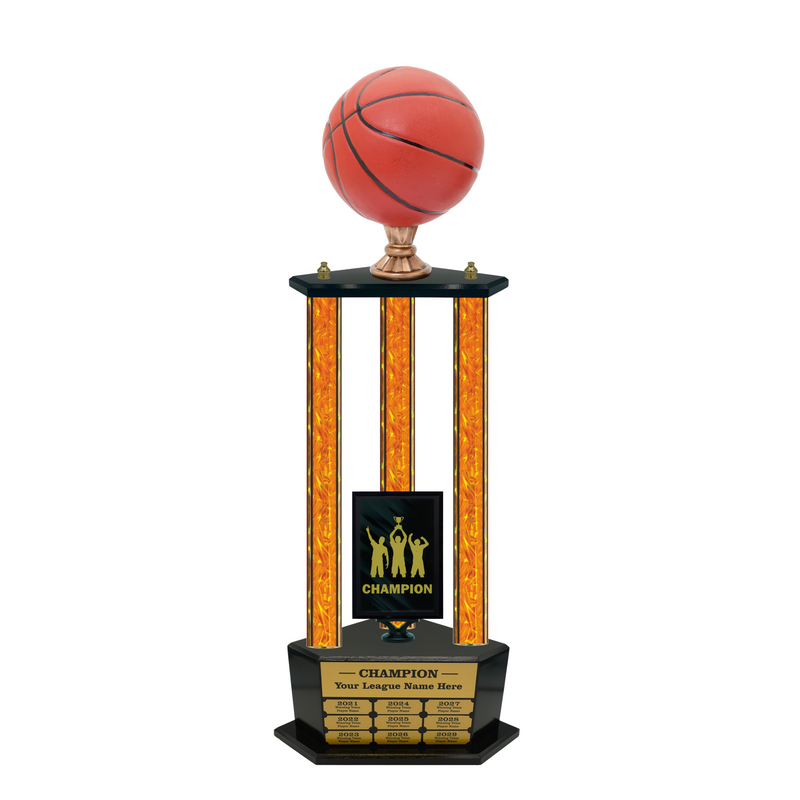 Premium Custom Perpetual Basketball Trophy - Type 3P003/P38B Series 2RG3003