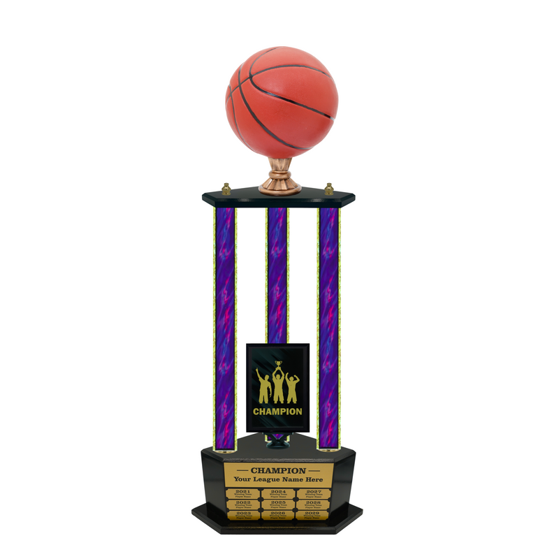 Premium Custom Perpetual Basketball Trophy - Type 3P003/P38B Series 2RG3003