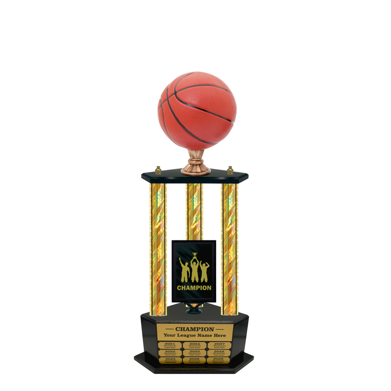 Premium Custom Perpetual Basketball Trophy - Type 3P003/P38B Series 2RG3003