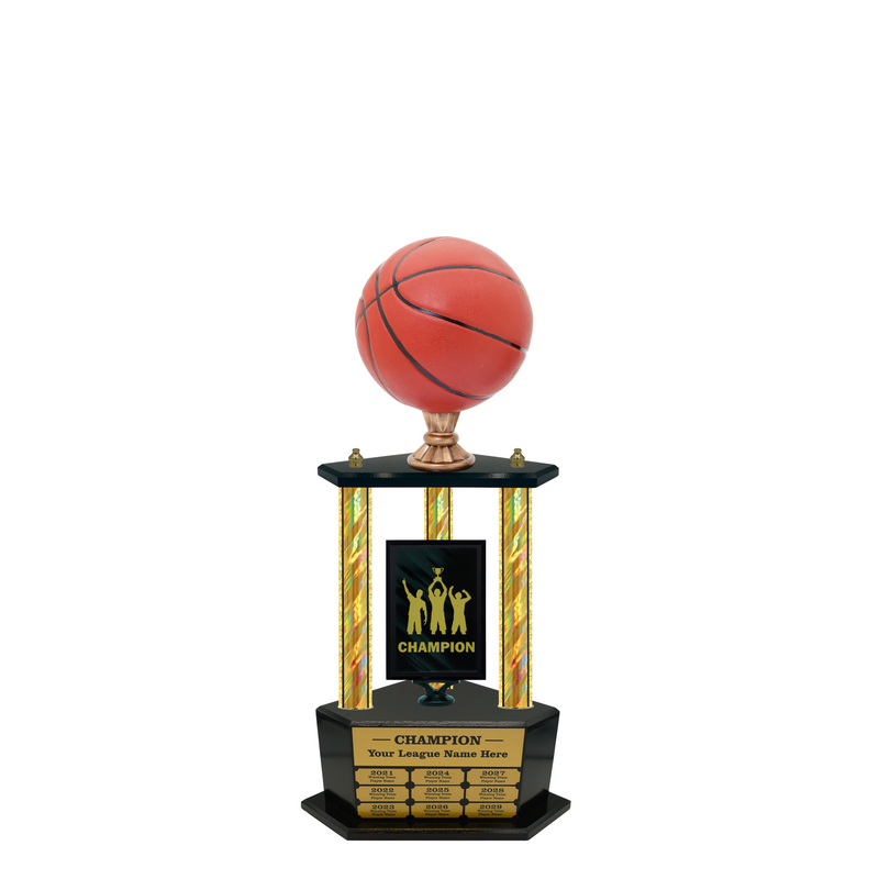 Premium Custom Perpetual Basketball Trophy - Type 3P003/P38B Series 2RG3003