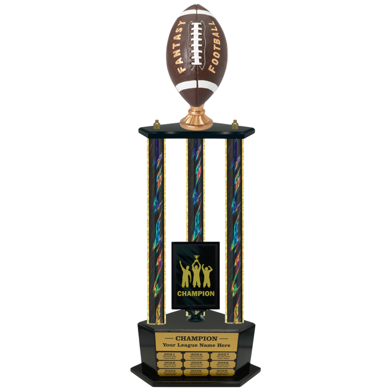 Premium Custom Perpetual Fantasy Football Trophy - Type 3P003/P38B Series 2RF2022