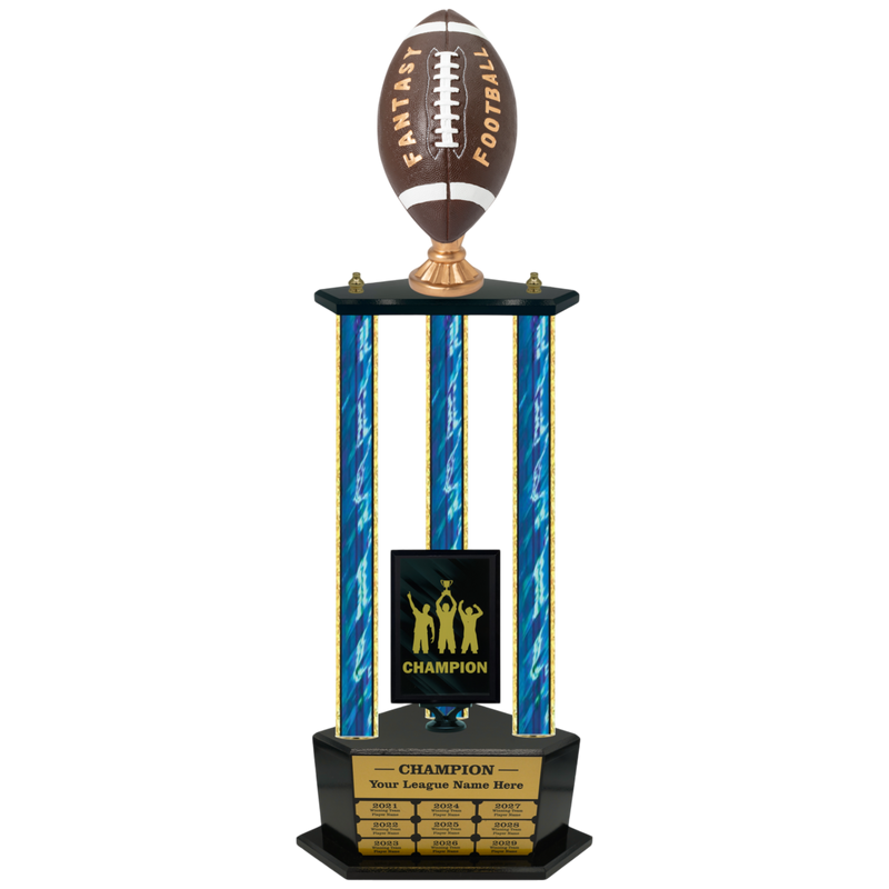 Premium Custom Perpetual Fantasy Football Trophy - Type 3P003/P38B Series 2RF2022