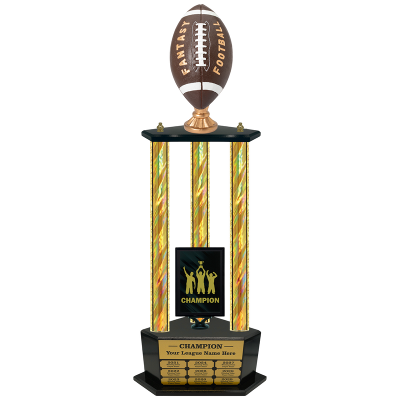 Premium Custom Perpetual Fantasy Football Trophy - Type 3P003/P38B Series 2RF2022