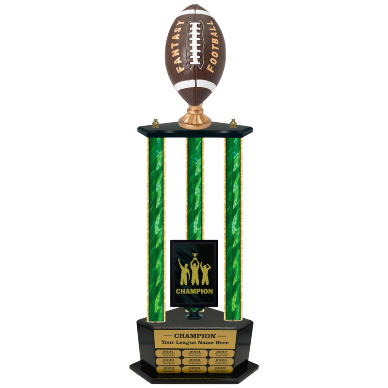 Premium Custom Perpetual Fantasy Football Trophy - Type 3P003/P38B Series 2RF2022