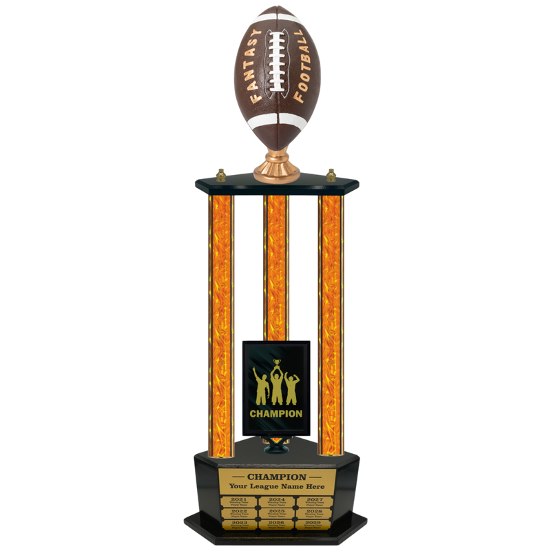 Premium Custom Perpetual Fantasy Football Trophy - Type 3P003/P38B Series 2RF2022