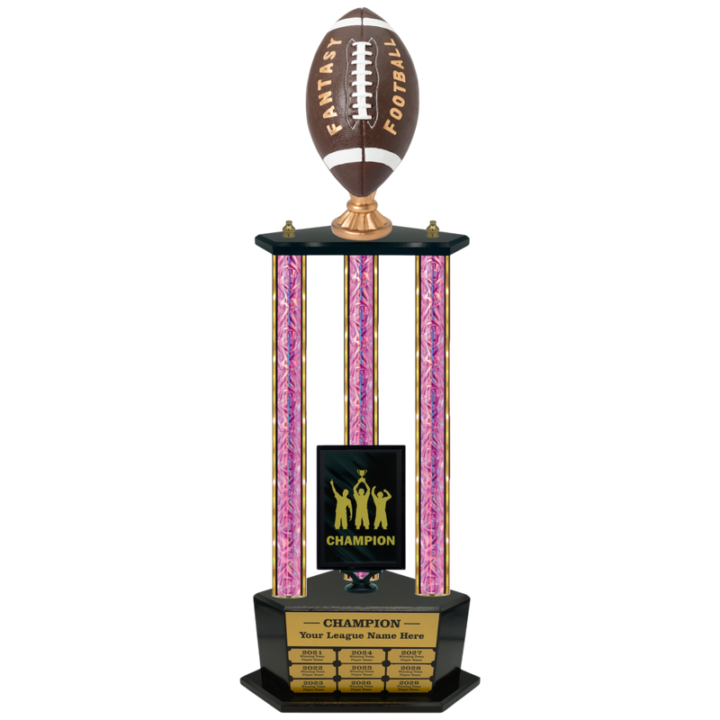 Premium Custom Perpetual Fantasy Football Trophy - Type 3P003/P38B Series 2RF2022