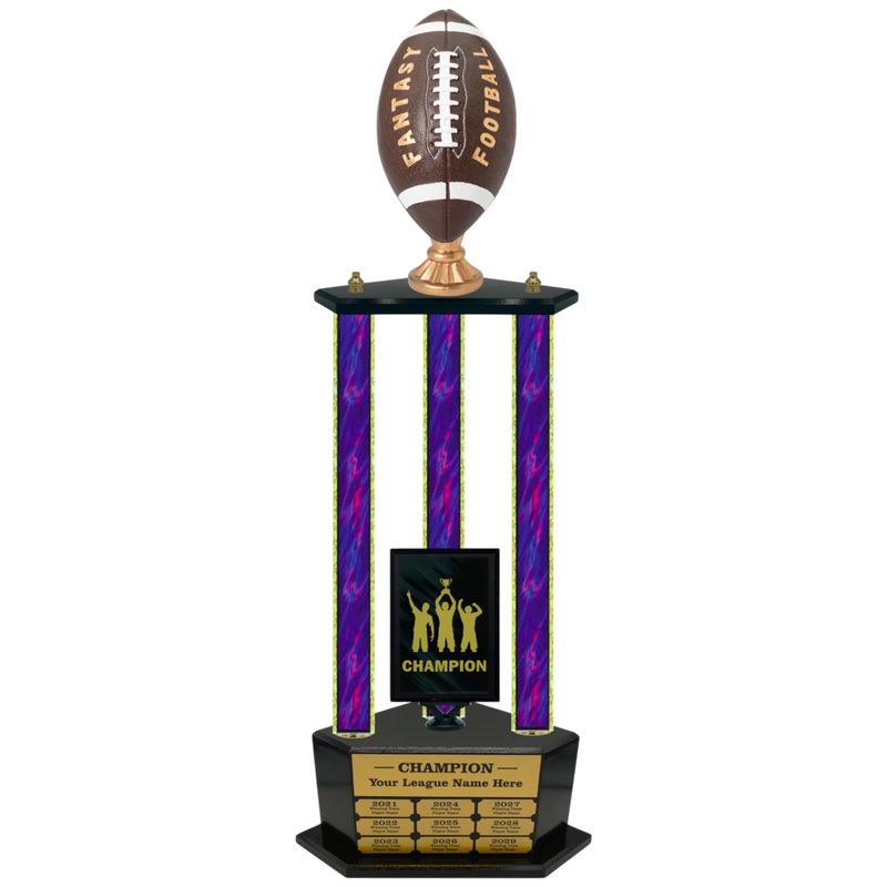 Premium Custom Perpetual Fantasy Football Trophy - Type 3P003/P38B Series 2RF2022