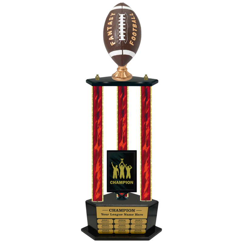 Premium Custom Perpetual Fantasy Football Trophy - Type 3P003/P38B Series 2RF2022