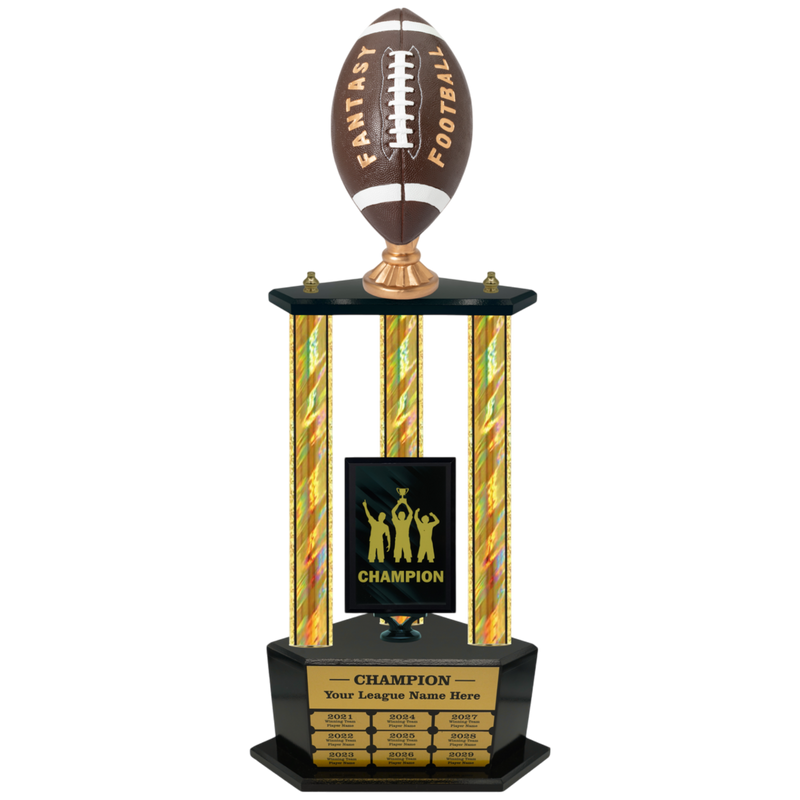 Premium Custom Perpetual Fantasy Football Trophy - Type 3P003/P38B Series 2RF2022