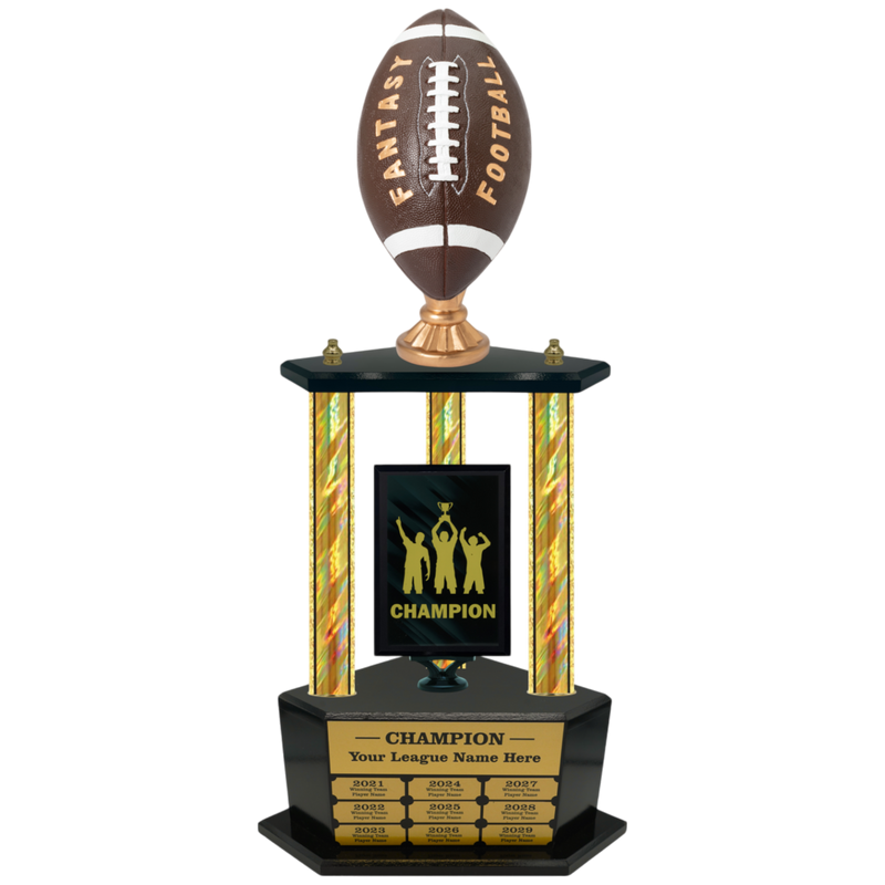 Premium Custom Perpetual Fantasy Football Trophy - Type 3P003/P38B Series 2RF2022