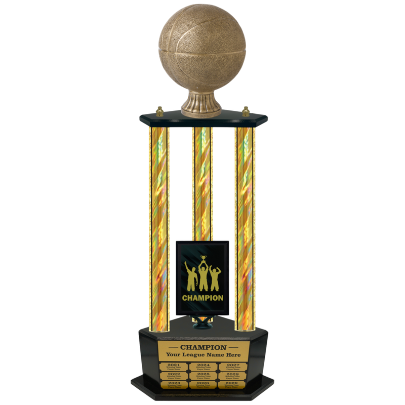 Premium Custom Perpetual Basketball Trophy - Type 3P003/P38B Series 3RA702AG