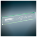 Beveled Jade Glass Desk Wedge