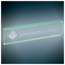 Beveled Jade Glass Desk Wedge