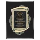 2E45 Framed Series Black Marble to Gold Laser Plaque