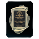 2E45 Framed Series Black Marble to Gold Laser Plaque