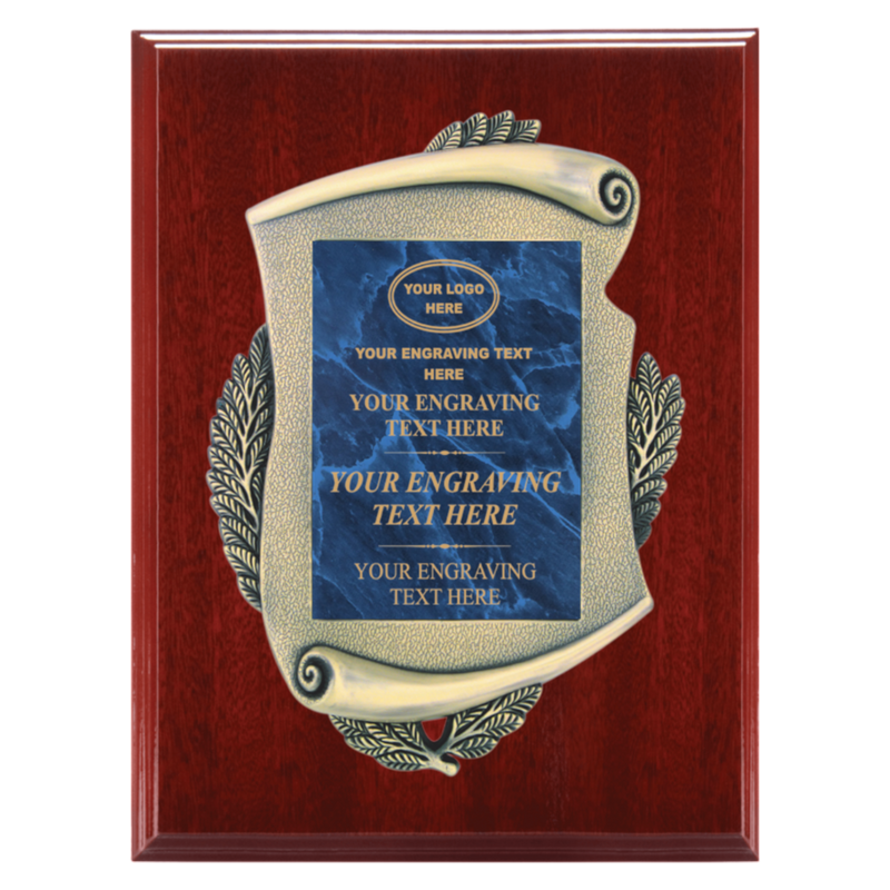 2E45 Framed Series Blue Marble to Gold Laser Plaque