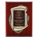 2E45 Framed Series Burgundy Marble to Gold Laser Plaque