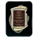 2E45 Framed Series Burgundy Marble to Gold Laser Plaque