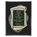 2E45 Framed Series Green Marble to Gold Laser Plaque