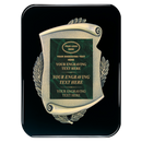 2E45 Framed Series Green Marble to Gold Laser Plaque