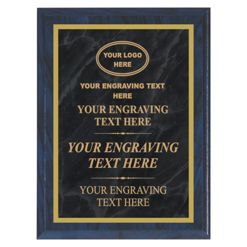 MPL Series Black Marble to Gold Laser Plaque