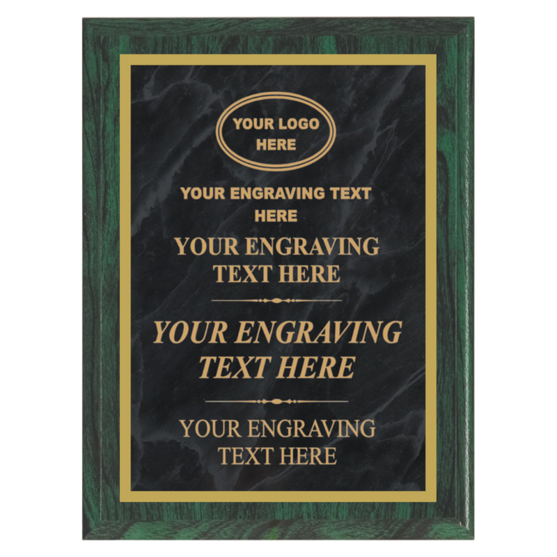 MPL Series Black Marble to Gold Laser Plaque