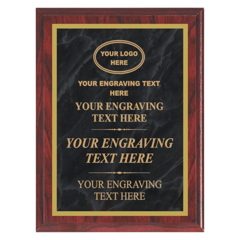 MPL Series Black Marble to Gold Laser Plaque