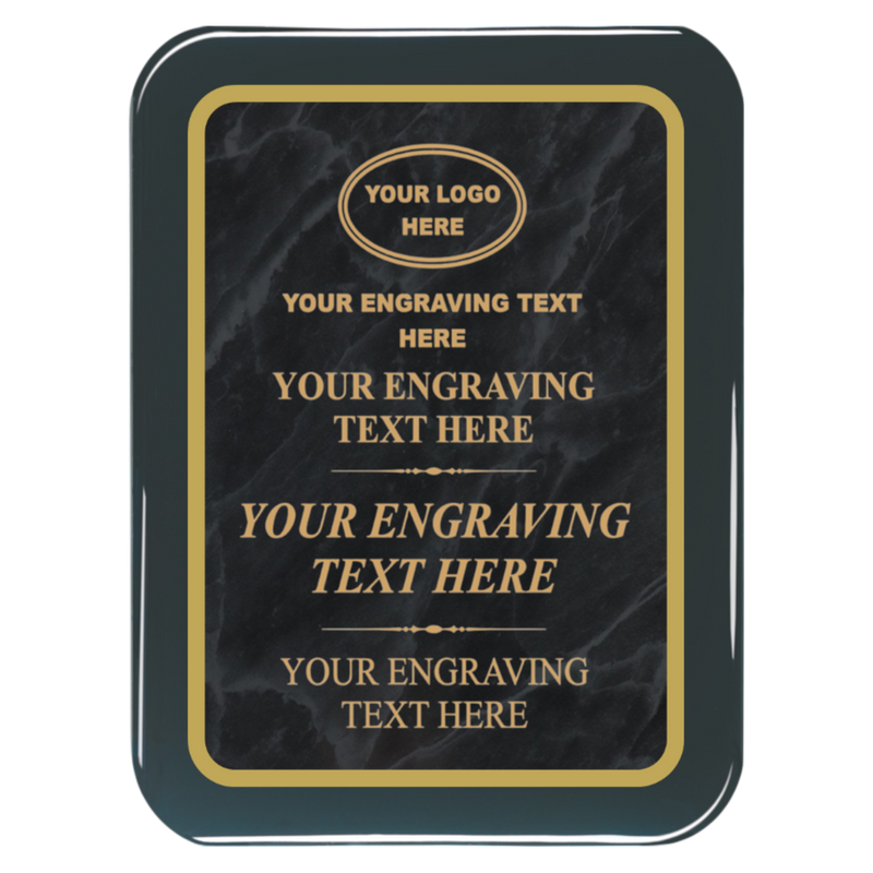 MPL Series Black Marble to Gold Laser Plaque